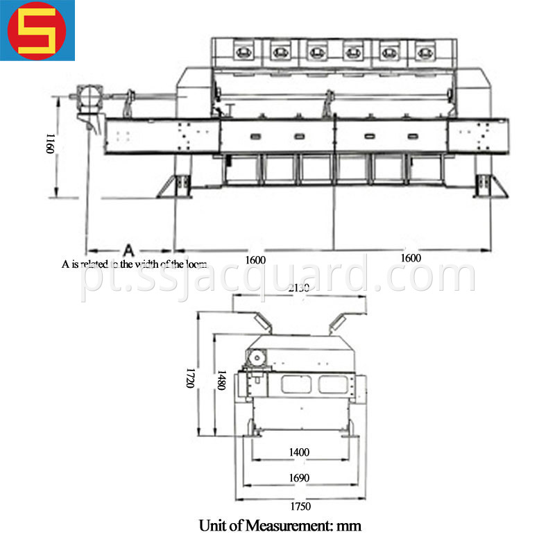 Dress Jacquard Fabric Weaving Machine Size Parameter